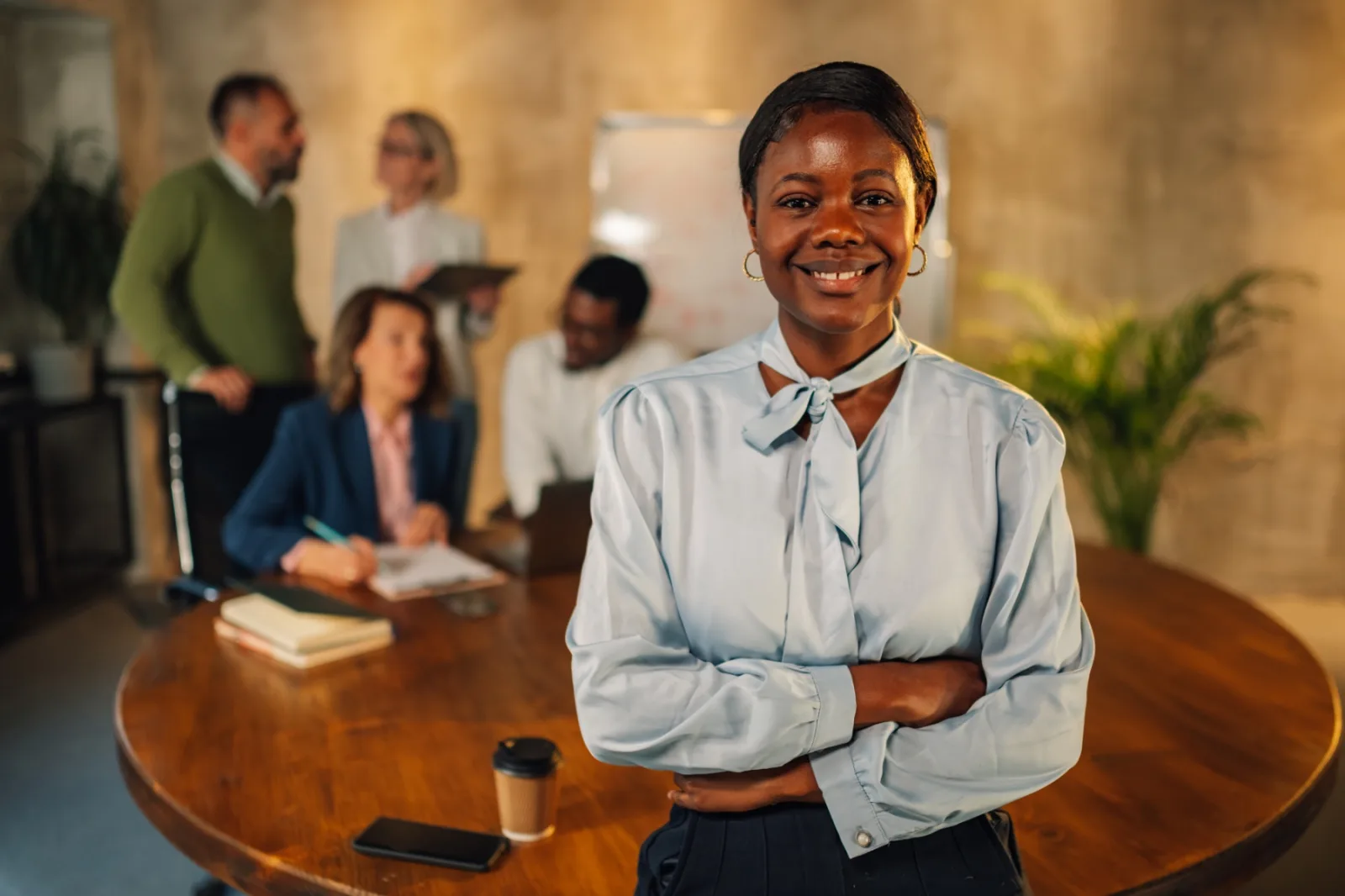 Confident Woman Leads Meeting With Professional Co 2026 03 25 06 40 06 Utc