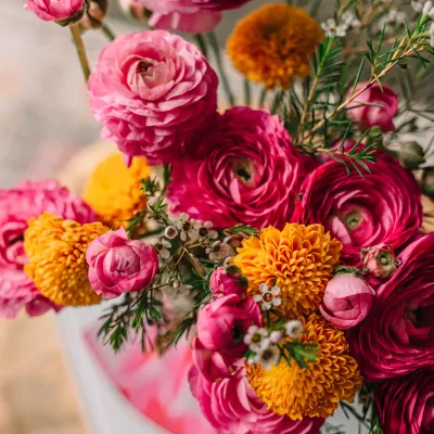 Pink And Yellow Bright Flower Bouquet Spring Flow 2026 03 09 08 44 55 Utc