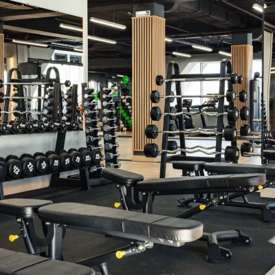 Modern Gym Interior With Workout Equipment And Wei 2026 01 11 11 09 33 Utc