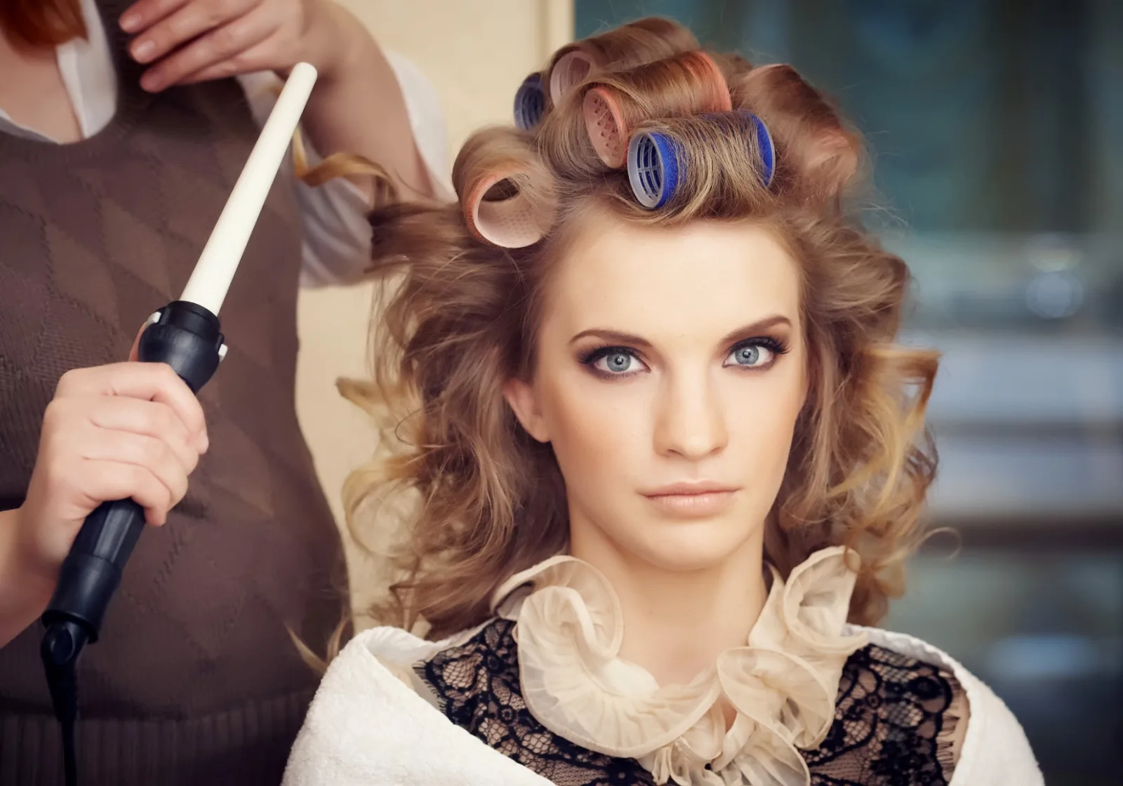 Elegant Woman Getting Hair Styled With Curling Iro 2026 03 17 08 05 25 Utc