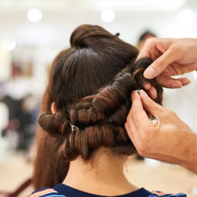 Hairdresser Styling Woman S Hair In Beauty Salon 2026 03 26 04 00 39 Utc