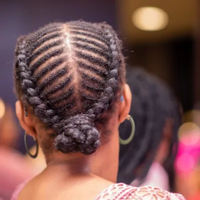 Rear View Of Black Woman With Braided Hair 2026 03 17 20 13 34 Utc