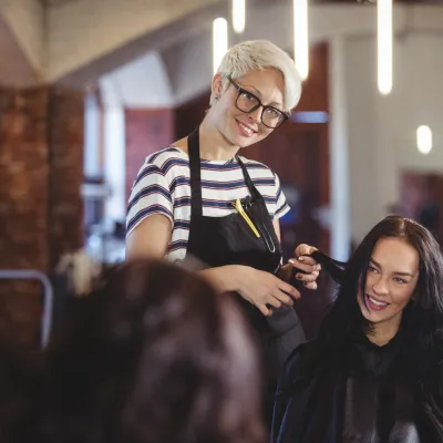 Woman Getting Hair Styled In Relaxing Salon 2026 03 26 11 50 33 Utc