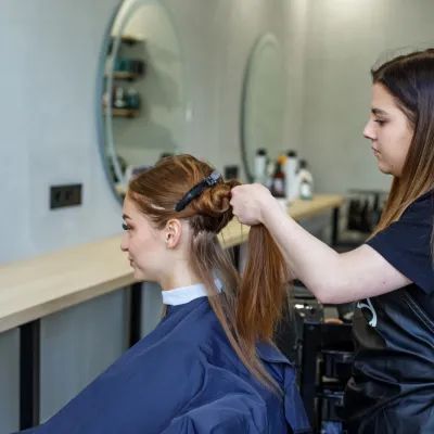 Woman Getting Hairstyle In Urban Hair Salon 2026 03 20 04 46 54 Utc