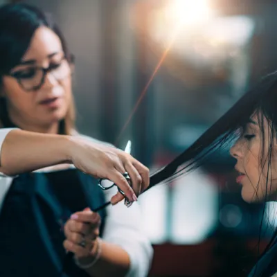Woman With Hair Being Cut At Salon 2026 03 10 03 13 23 Utc