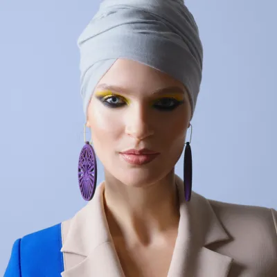 Stylish Woman Wearing Turban And Statement Earring 2026 03 17 06 38 39 Utc